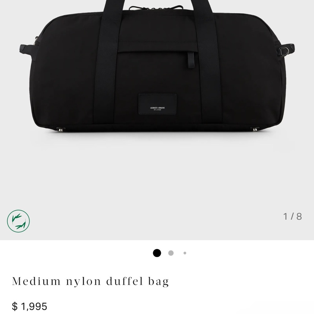 Giorgio Armani Nylon Duffle Bag
